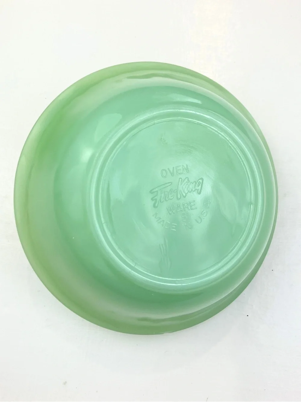 Vintage Fire King Jane Ray Jadeite Dessert Bowls Set of 2 1950's